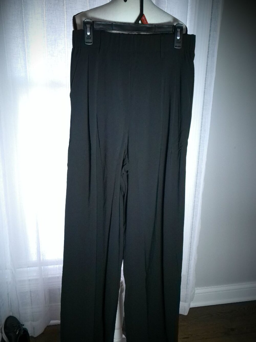 ANTTHONY Original Dress Pant Pull-On Style Black High Rise Wide Leg NWT M